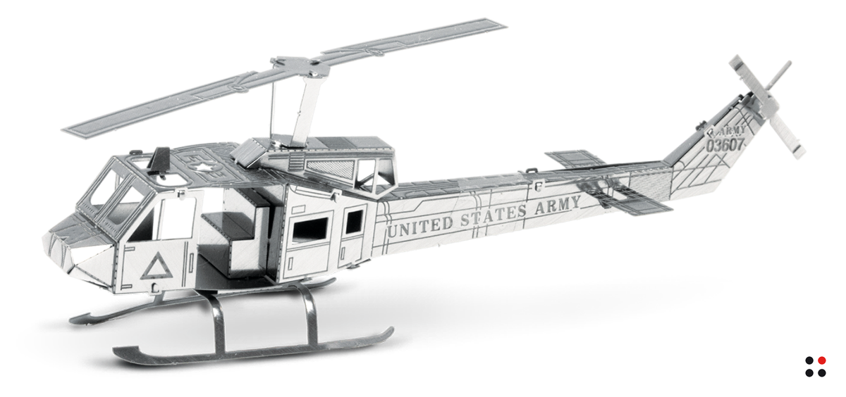 Rompecabezas 3D para Armar Helicóptero Huey Metálico