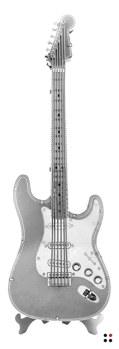 Rompecabezas 3D para Armar Guitarra Eléctrica Metálica