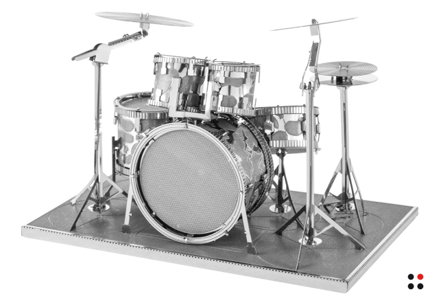 Rompecabezas 3D para Armar Batería Musical Metálica