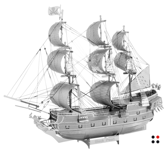 Rompecabezas 3D para Armar Barco Perla Negra Metálico